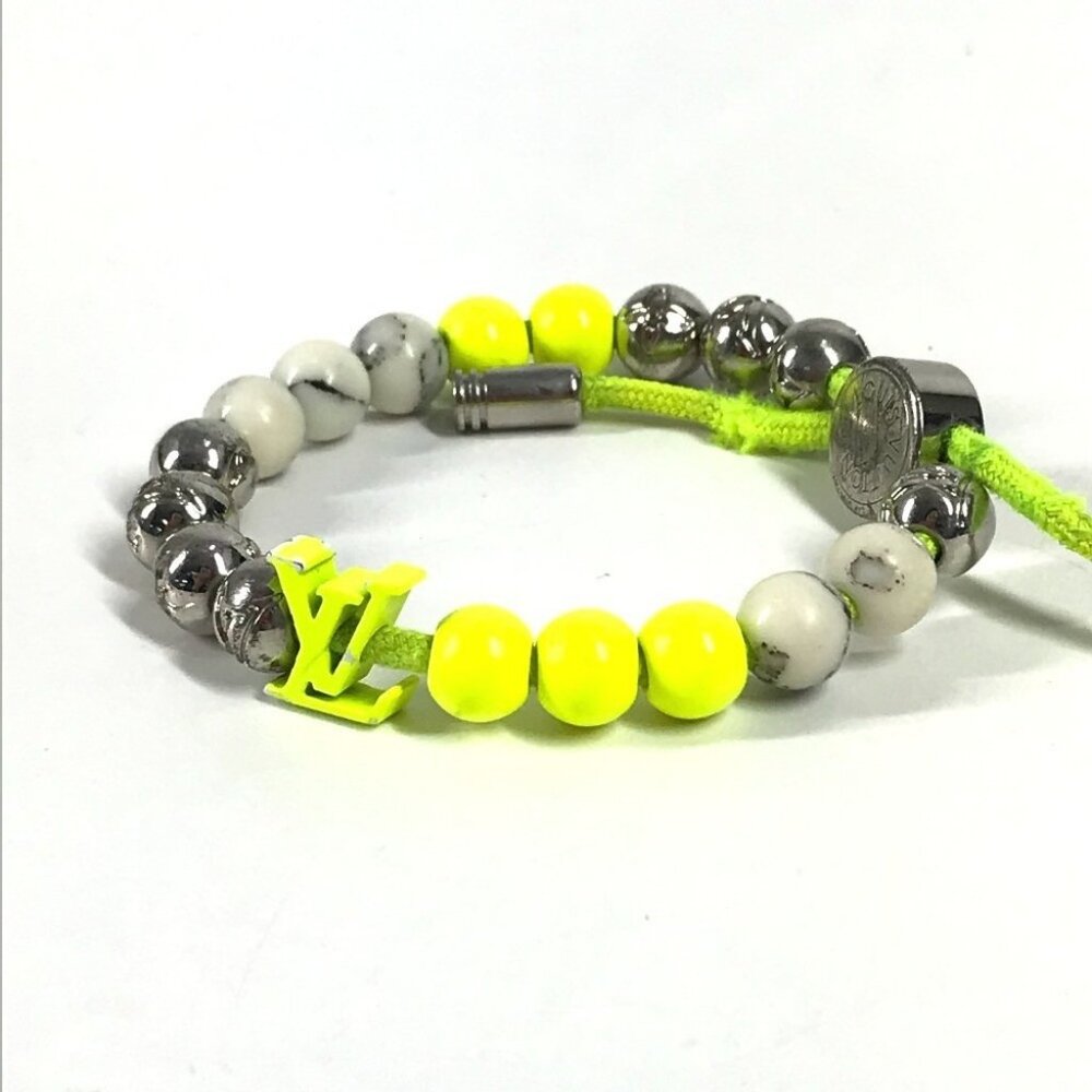 LOUIS VUITTON M00510 Bracelet Monogram Beaded Bangle Metal yellow - Picture 7 of 11
